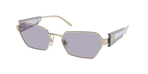 miu miu mu53ws|Miu Miu MU 53WS 58 Dark Grey & Pale Gold Sunglasses.